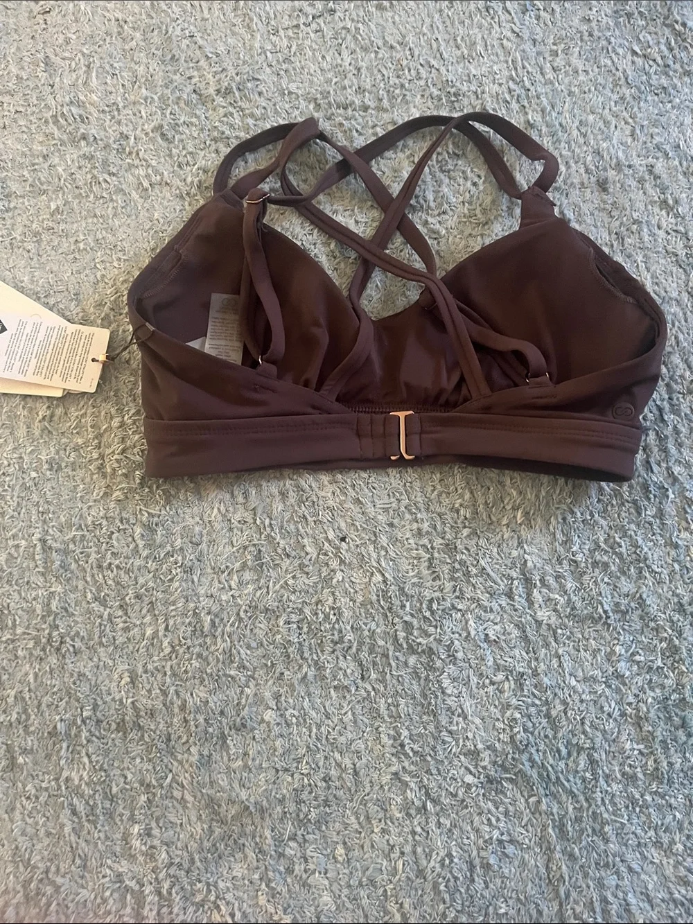 NWT Calia Swim Bikini Top-Brown - Picture 2 of 4